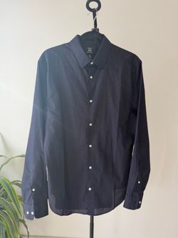 H&M Slim Fit Navy Dress Shirt