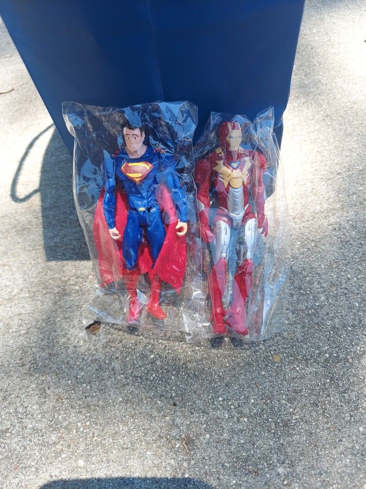 Superman And Ironman Action Figures