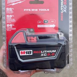 Milwaukee M18 5.0AH Battery - New in Box