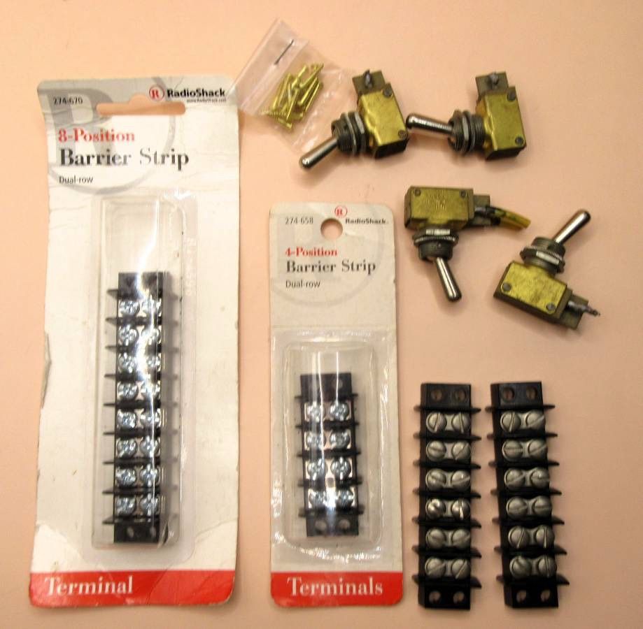 RadioShack Terminal Barrier Strips & Arrow H&H Brass Toggle Switches