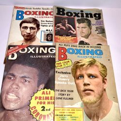 Lot Of 4 1970’s International Boxing-Ken Buchanan And More! Nice