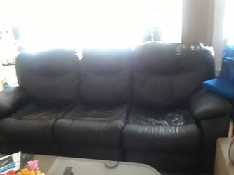 section black leather sofa