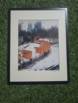 Vintage Rectangular Framed Art Print (Dark Wood & Beaded Trim)