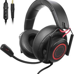 Gaming Headset for PC,PS5,PS4,Xbox One Series X/S,Switch,Laptop,Computer-Foldable Wired Gaming Headphones with Mic,Over Ear Wired Headphones with Nois