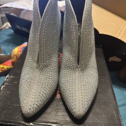 Silver Ankle Boot