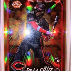 2024 TOPPS CHROME GOLD ELLY DE LA CRUZ RADIATING ROOKIES #RR-10 BASEBALL CARD
