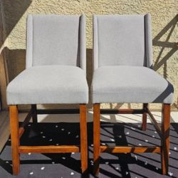 Living Spaces - Elijah Grey 25" Counter Height Stool With Back | Armless 