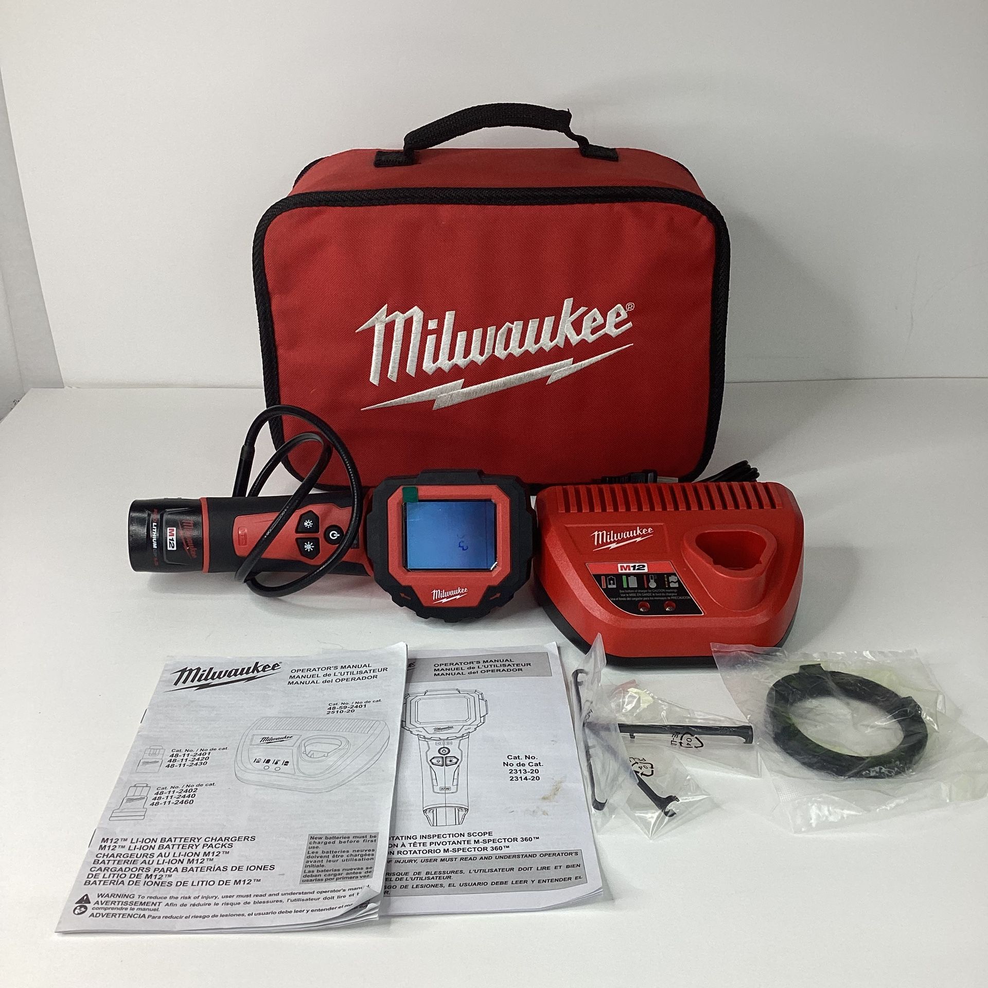 Milwaukee M12 12v Cordless M-Spector 360-Degree Inspection Camera Kit
