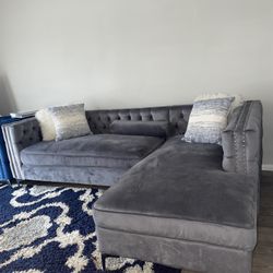 Chic Monet Grey Sectional Couch
