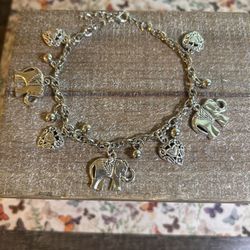Elephant 🐘 & Heart Charm Anklet