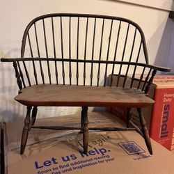 Miniature Windsor Barrel Back Settle Bench For Dolls/ Stuffed Animals