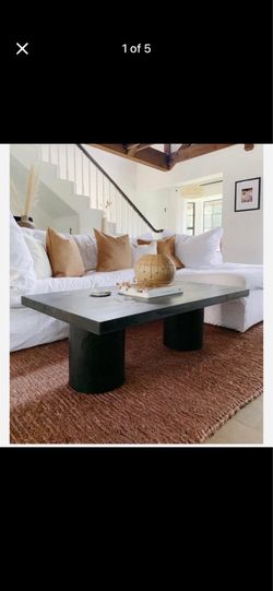 Palmyra home black wood coffee table