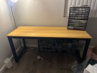 Industrial Style Desk – 63” – Sturdy & Great Condition