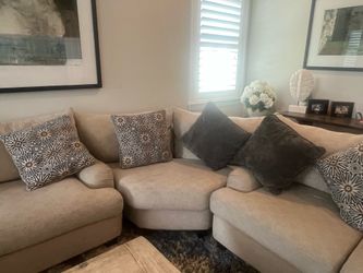 Large beige sectional sofa - very comfortable