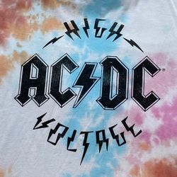 ACDC Preowned Medium Tie Dye T-shirt