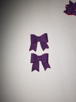 Leather bow clips