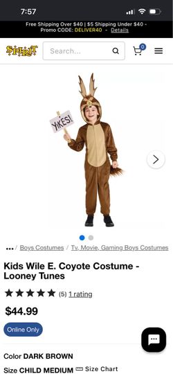 Kids Wile E. Coyote Costume 8-10