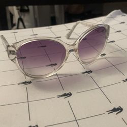 Clear Frame Purple Gradient Sunglasses