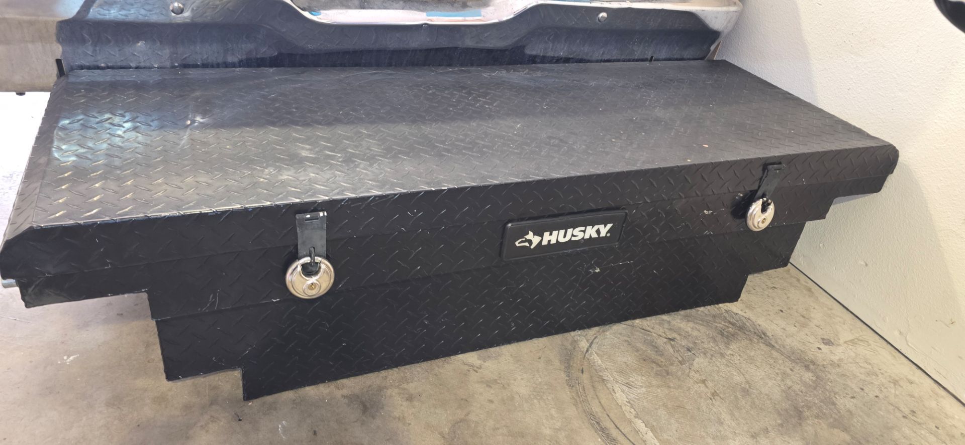 Midsize pickup truck husky tool box
