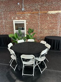 15 Round 60" White Plastic Folding Chairs