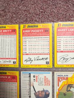 1991 Kirby Puckett Jimmie Dean MLB #11 Signature Edition Card Minnesota Twins