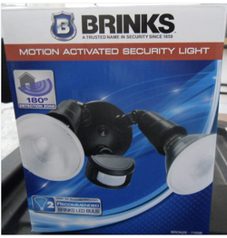 Brinks 180-Degree -2 Head - Motion Activated Security Light - Black Finish