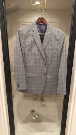 Men’s Patterned Grey Sport Jacket 46r