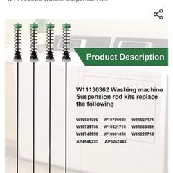 Whirlpool Washer Suspension Rod Kit Replacement Part 