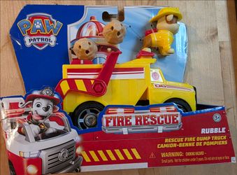 PAW Patrol Rubble Fire Rescue Dump Truck – New in Package