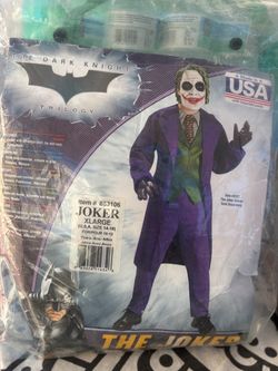 Dark Night Joker Costume Pre-Ownee size XL boys