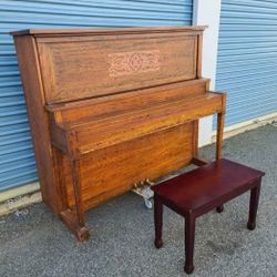 Piano With Bench Pick Up Only