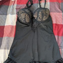 Frederick's Of Hollywood Black Chemise