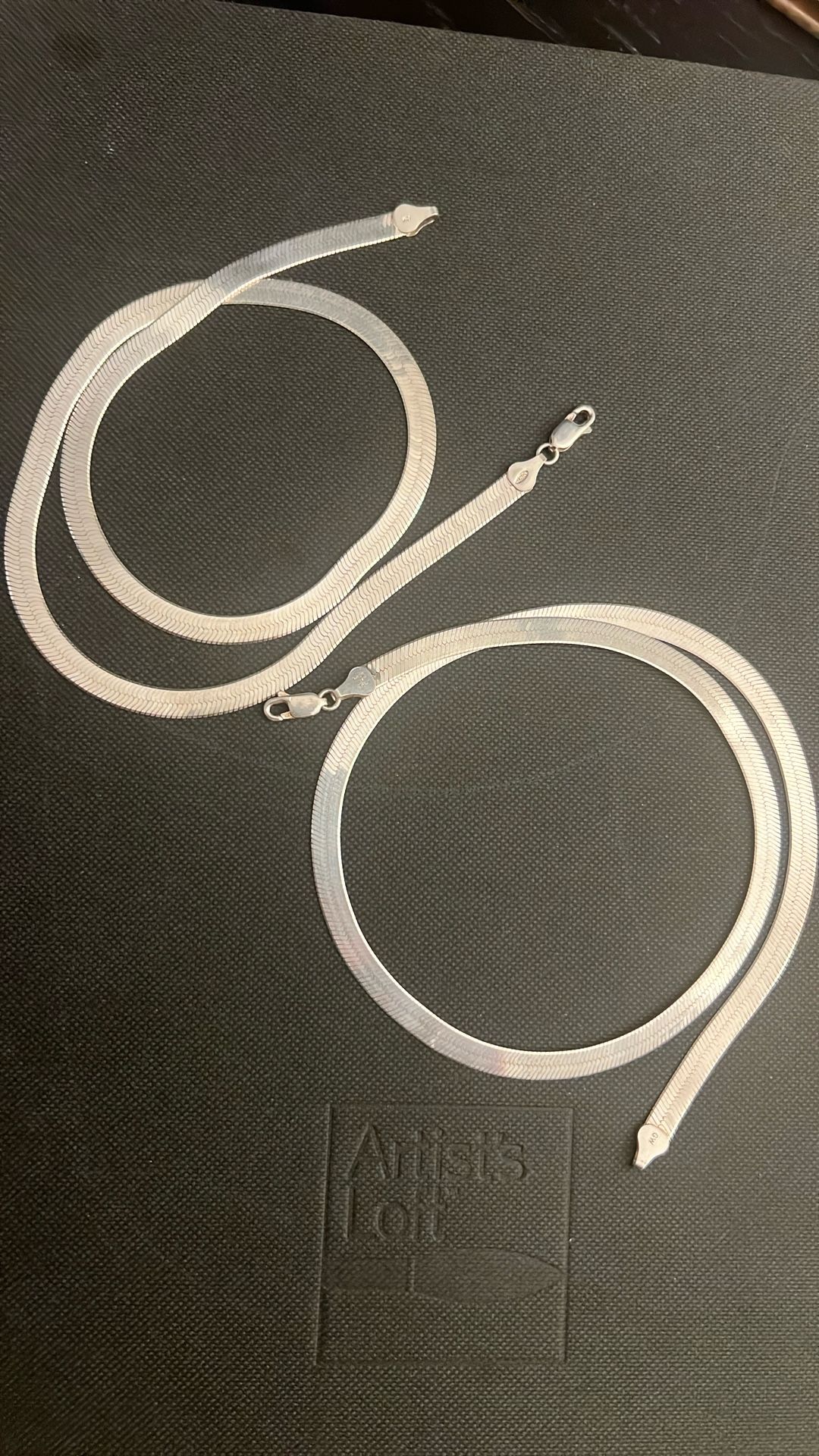 Italy 925 Silver Herringbone Chain