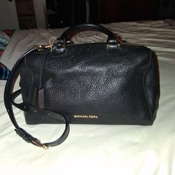 Black Pebbled Leather MK Purse