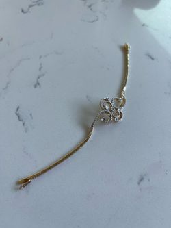 14 kt Gold Natural round Diamond Vintage Bracelet