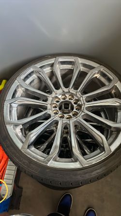 Chrome 20” rims and tires