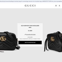 Authentic Gucci Marmont Mini Shoulder