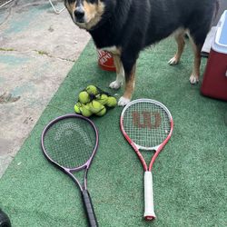 Tennis Racquets (2x) + Tennis Balls