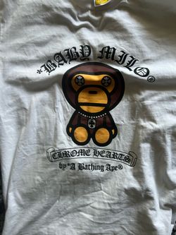 Chrome X bape tee white 2009 hearts baby Milo