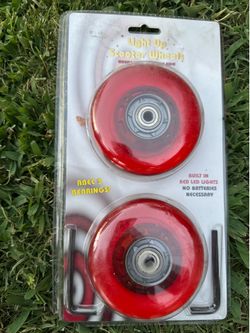 Light up scooter wheels