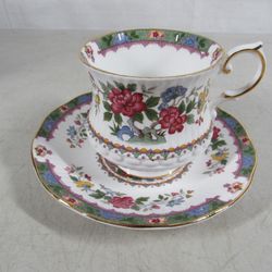 Queen's Fine Bone China Rosina Tea Flower of Amaran Cup & Saucer
