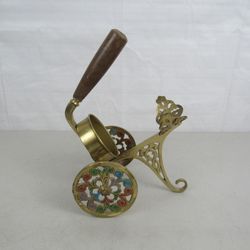 Wine Bottle Pourer Holder Stand Vintage Solid Brass Made In Israel
