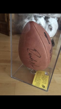 Randy Moss Rookie Year Signed NFL Football Note Of Authenticity