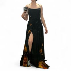 Black Floral Dress 