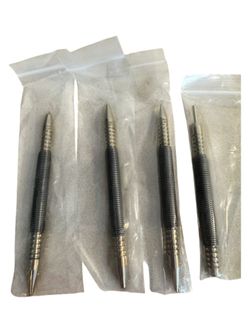 LSTOPGO Nail Setter and Hinge Pin Punch Set 4 Piece Dual Head 1/16 1/32 1/8 in