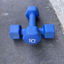 10lb Rubber Dumbbell Set