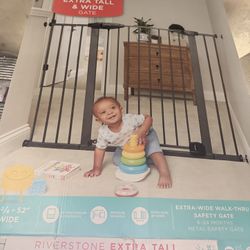 Toddleroo by North States Riverstone Extra Tall and Wide Child Safety Gate
