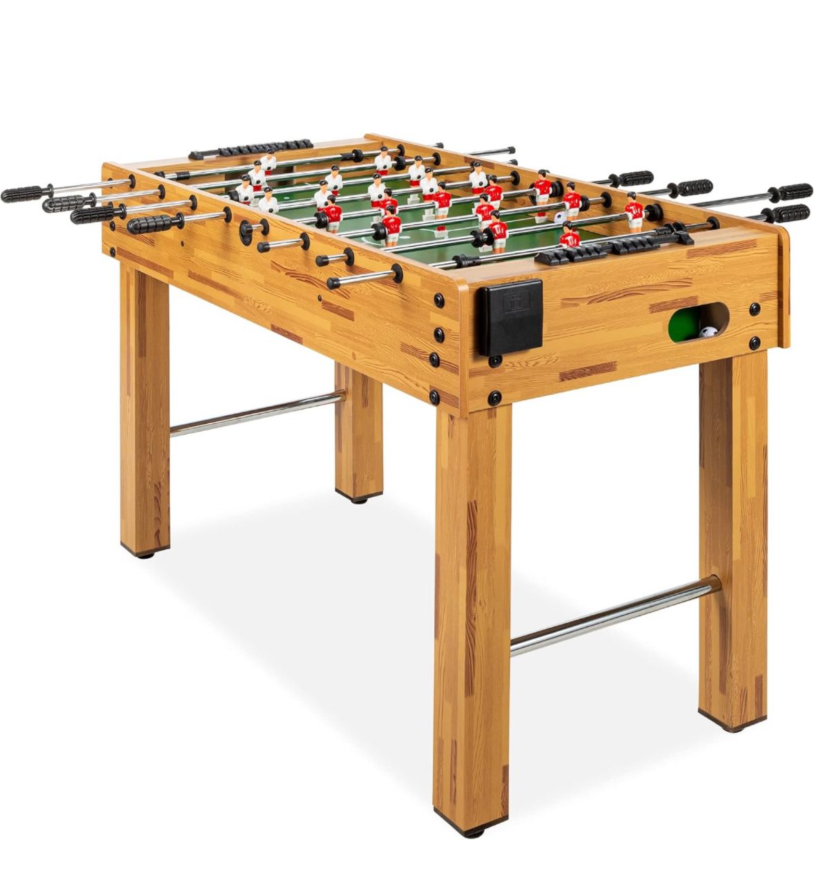 Foosball Table for Home, Game Room w/ 2 Balls, 2 Cup Holders