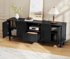 Beautiful black TV Stand Media Console for TVs up to 75” Brand new in box. Requires assembly.