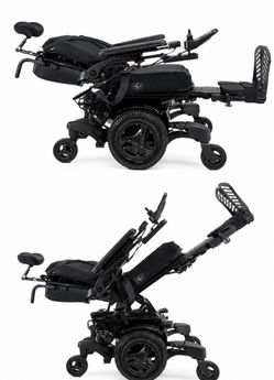 Quickie QM-710 Power chair w/ Attendant Joystick, Elevate and Fully Loaded High-end Quickie QM-710 rehab power chair in excellent condition. This is
